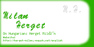 milan herget business card